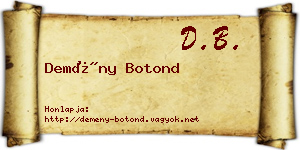 Demény Botond névjegykártya