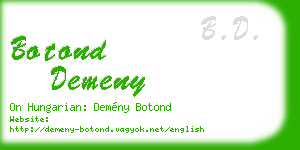 botond demeny business card