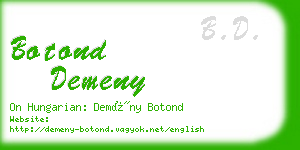 botond demeny business card